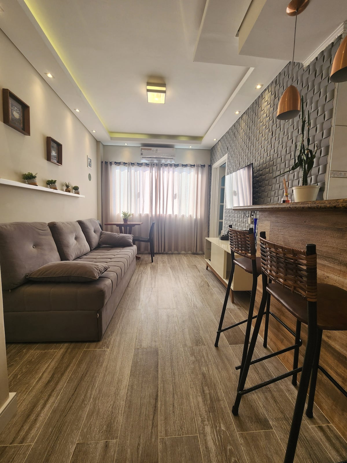 Sala do apartamento no Gonzaga